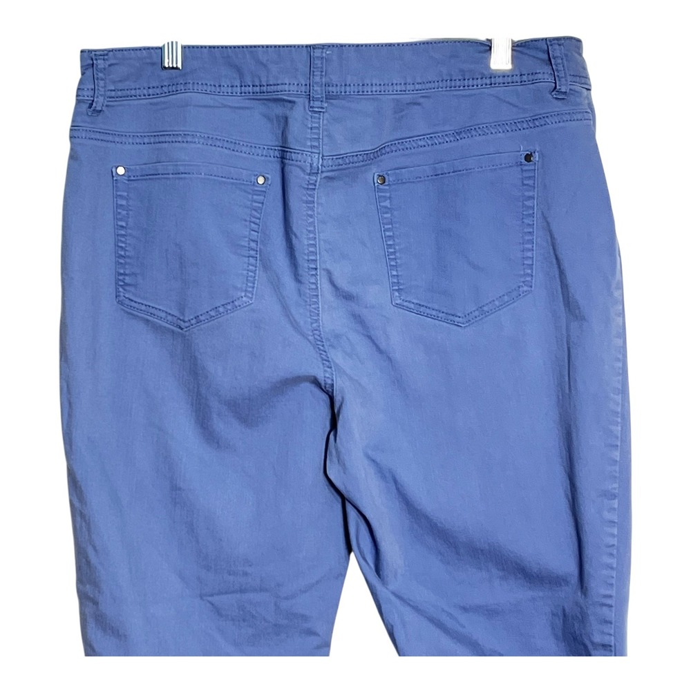 Chico's Blue Straight Leg Stretch Cotton Blend Pants Size 2.5 Regular Womens‎ - Picture 4 of 8